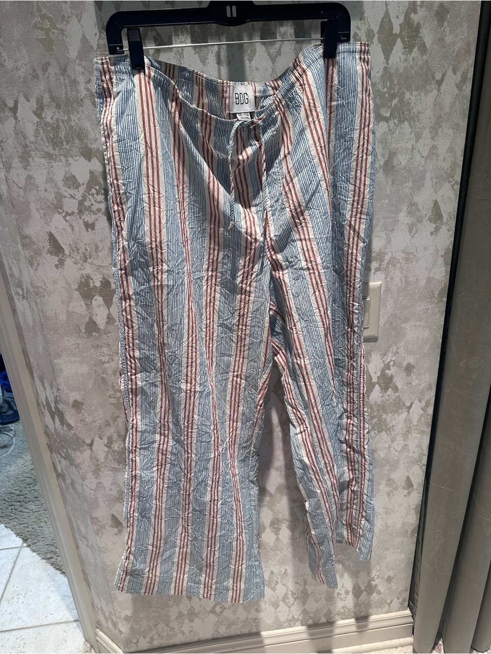 Blue & Red Strip Pajama Pants